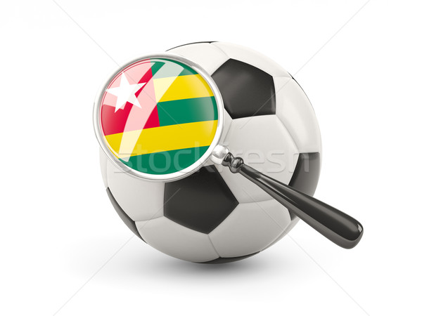 Football with magnified flag of togo Stock photo © MikhailMishchenko
