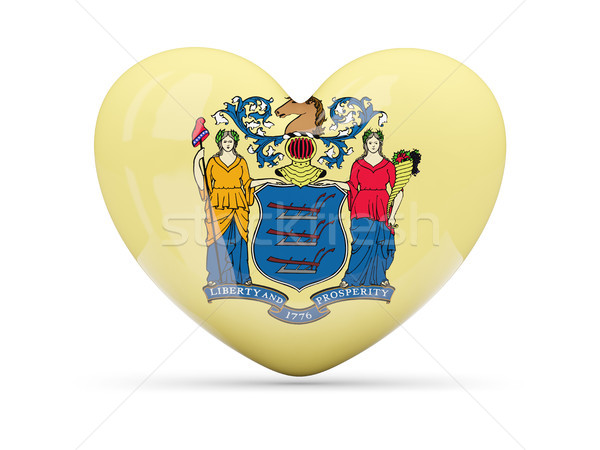 Flag of new jersey, US state heart icon Stock photo © MikhailMishchenko
