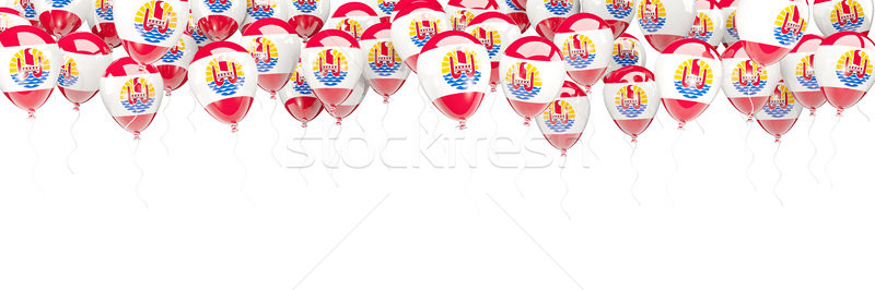 Balony ramki banderą francuski polinezja odizolowany Zdjęcia stock © MikhailMishchenko