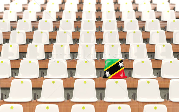 Stadium seat with flag of saint kitts and nevis Stock photo © MikhailMishchenko