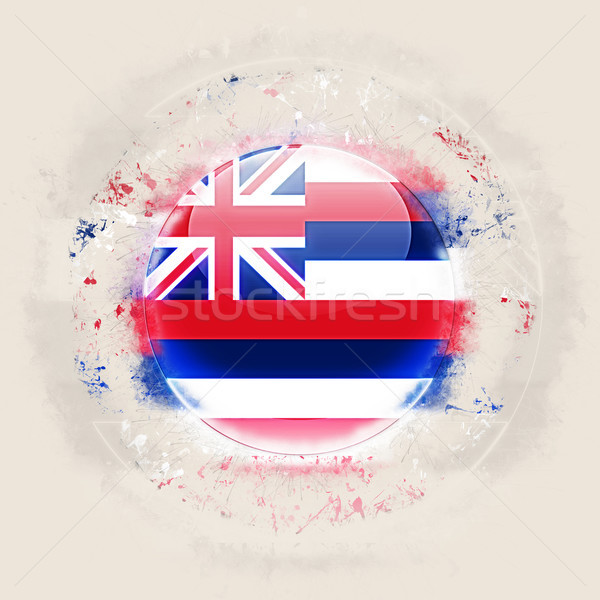 [[stock_photo]]: Hawaii · pavillon · grunge · icône · États-Unis · locale