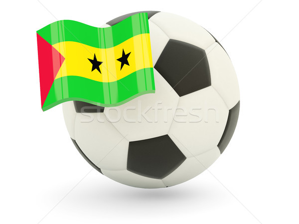 Stock photo: Football with flag of sao tome and principe