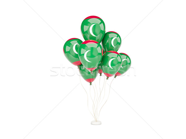 Flying balloons with flag of maldives Stock photo © MikhailMishchenko