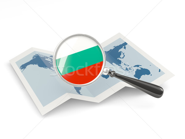 Banderą Bułgaria Pokaż biały Zdjęcia stock © MikhailMishchenko