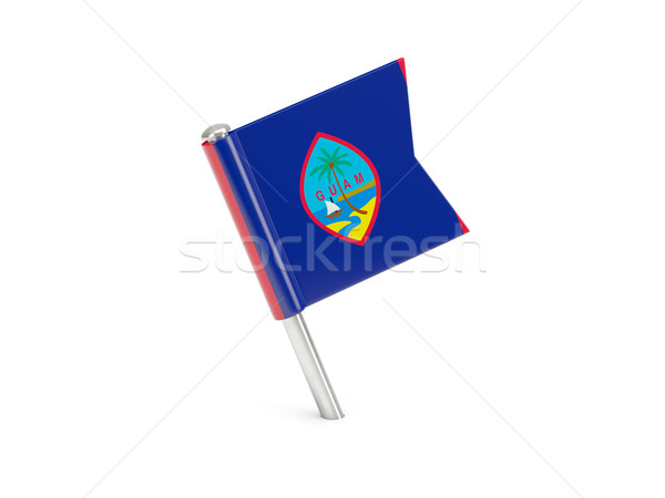 флаг Pin Гуам изолированный белый Сток-фото © MikhailMishchenko