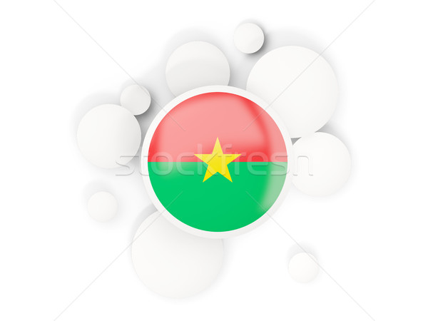 Round flag of burkina faso with circles pattern Stock photo © MikhailMishchenko