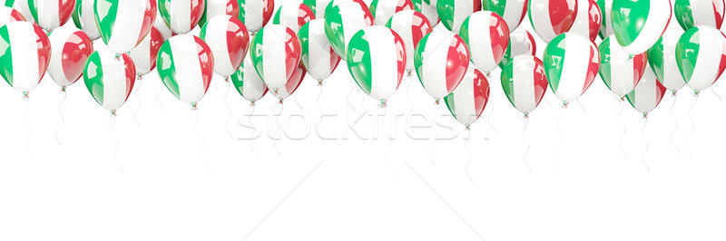 Balões quadro bandeira Itália isolado branco Foto stock © MikhailMishchenko