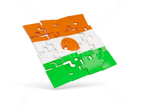 Puzzle bandiera Niger isolato bianco illustrazione 3d Foto d'archivio © MikhailMishchenko