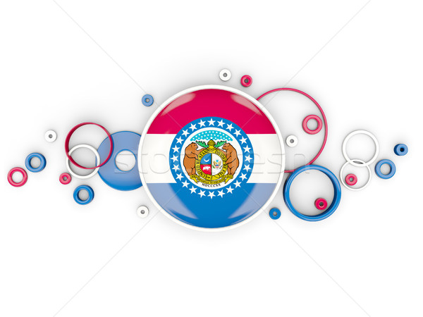 Round flag of missouri with circles pattern. United states local Stock photo © MikhailMishchenko