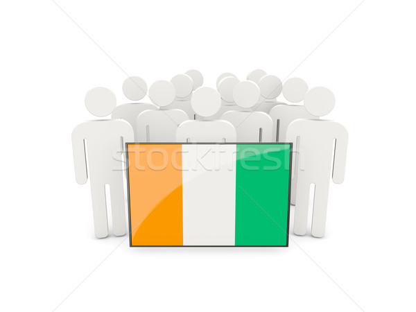 People with flag of cote d Ivoire Stock photo © MikhailMishchenko