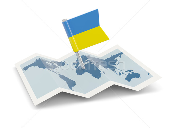 Map with flag of ukraine Stock photo © MikhailMishchenko
