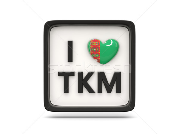 Amor Turcomenistão assinar isolado branco coração Foto stock © MikhailMishchenko