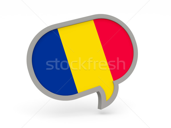 Chat icon with flag of chad Stock photo © MikhailMishchenko