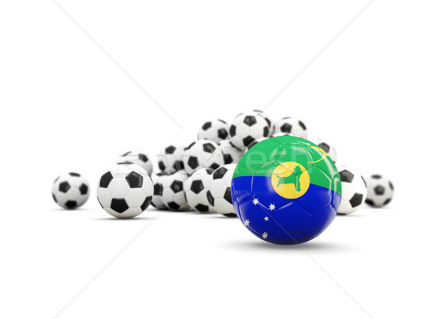 Football with flag of christmas island isolated on white Stock photo © MikhailMishchenko