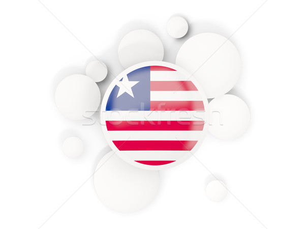 Round flag of liberia with circles pattern Stock photo © MikhailMishchenko