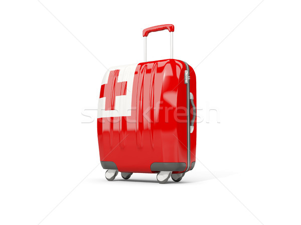 荷物 フラグ スーツケース 孤立した 白 3次元の図 ストックフォト © MikhailMishchenko
