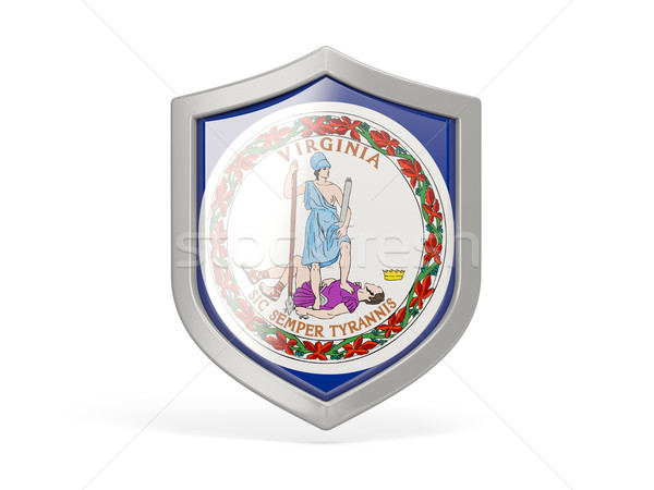 Shield icon with flag of virginia. United states local flags Stock photo © MikhailMishchenko
