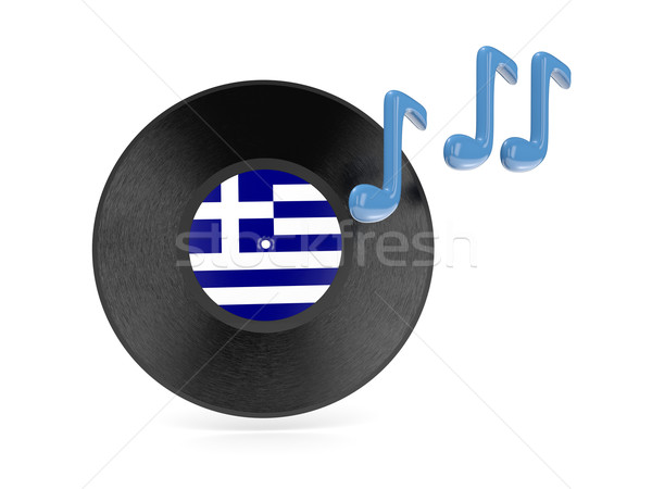 Vinyl disk with flag of greece Stock photo © MikhailMishchenko