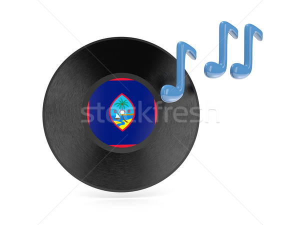 Vinyl disk with flag of guam Stock photo © MikhailMishchenko