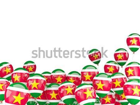 Stock photo: Flying balloons with flag of french guiana