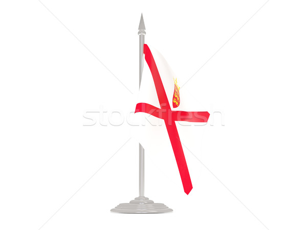 Flag of jersey with flagpole. 3d render Stock photo © MikhailMishchenko