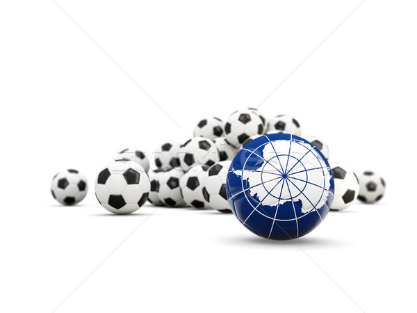 Football with flag of antarctica isolated on white Stock photo © MikhailMishchenko