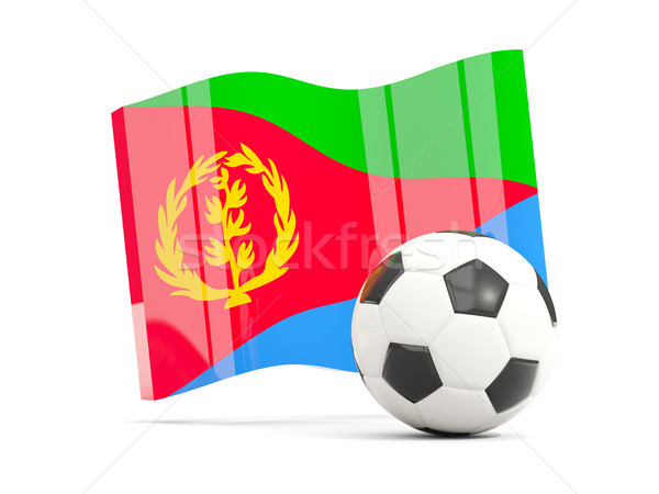 Futebol bandeira isolado branco ilustração 3d Foto stock © MikhailMishchenko