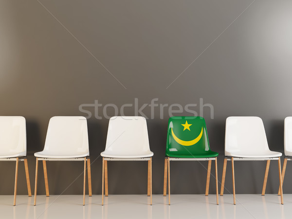 Председатель флаг Мавритания белый стульев Сток-фото © MikhailMishchenko