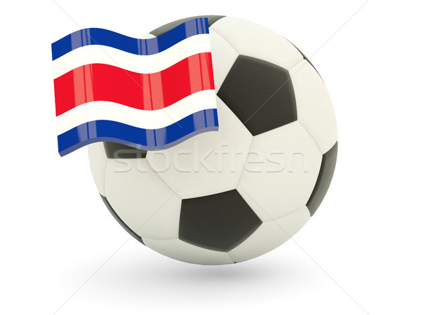 Futebol bandeira Costa Rica isolado branco esportes Foto stock © MikhailMishchenko