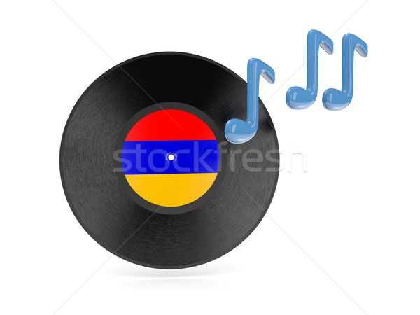 Vinyl disk with flag of armenia Stock photo © MikhailMishchenko