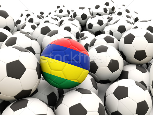 Football with flag of mauritius Stock photo © MikhailMishchenko