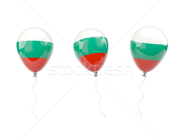 Luft Ballons Flagge Bulgarien isoliert weiß Stock foto © MikhailMishchenko
