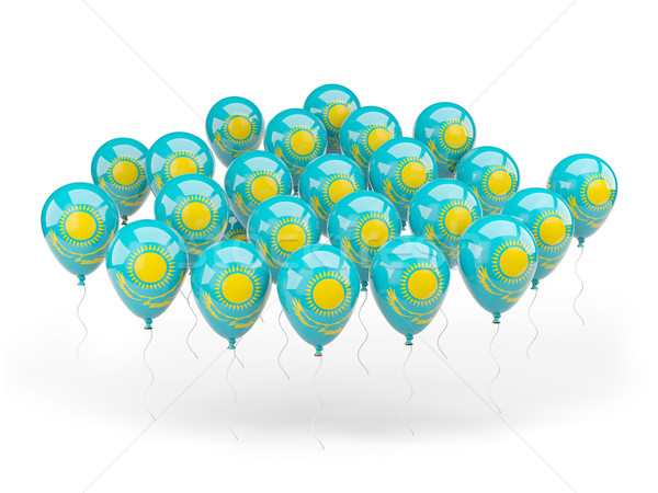 Balloons with flag of kazakhstan Stock photo © MikhailMishchenko