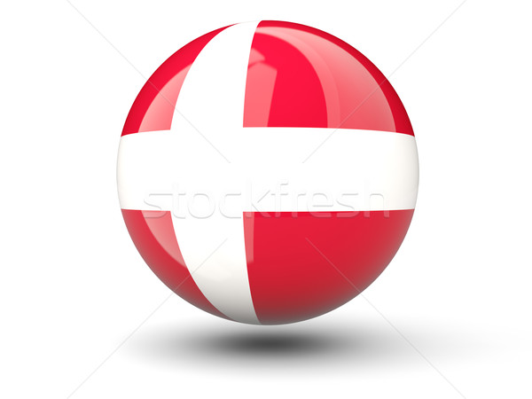 Round icon of flag of denmark Stock photo © MikhailMishchenko