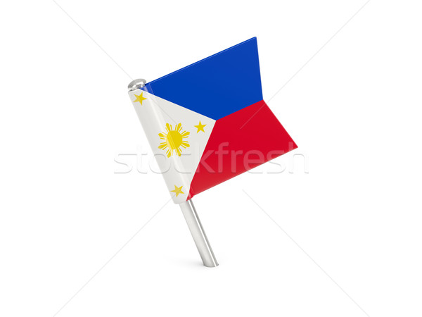 Bandiera pin Filippine isolato bianco Foto d'archivio © MikhailMishchenko
