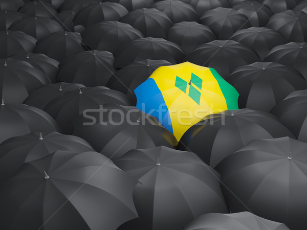 Esernyő zászló szent fekete esernyők utazás Stock fotó © MikhailMishchenko