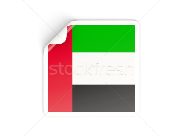 広場 ステッカー フラグ アラブ首長国連邦 孤立した 白 ストックフォト © MikhailMishchenko