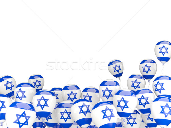Flying balloons with flag of israel Stock photo © MikhailMishchenko
