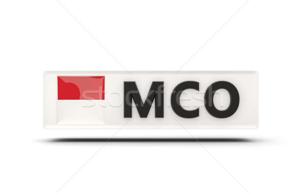 Platz Symbol Flagge Monaco iso Code Stock foto © MikhailMishchenko