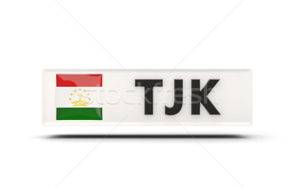 Stock fotó: Tér · ikon · zászló · Tádzsikisztán · iso · kód