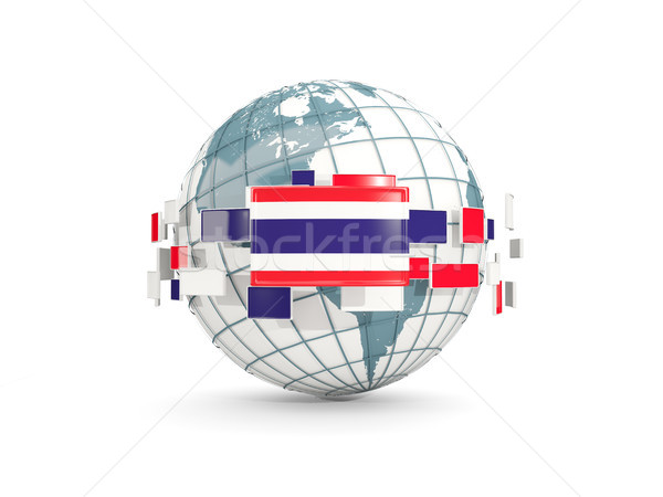 Welt Flagge isoliert weiß 3D-Darstellung Urlaub Stock foto © MikhailMishchenko