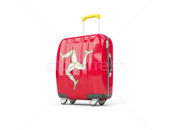 Luggage with flag of isle of man. Suitcase isolated on white Stock photo © MikhailMishchenko