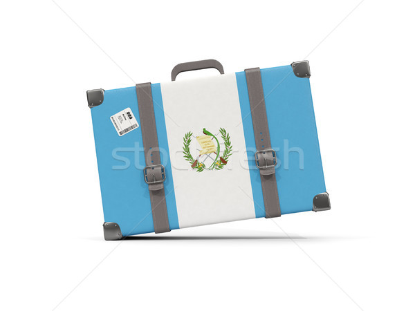 Csomagok zászló Guatemala bőrönd izolált fehér Stock fotó © MikhailMishchenko