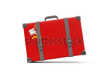 Luggage with flag of tonga. Suitcase isolated on white Stock photo © MikhailMishchenko