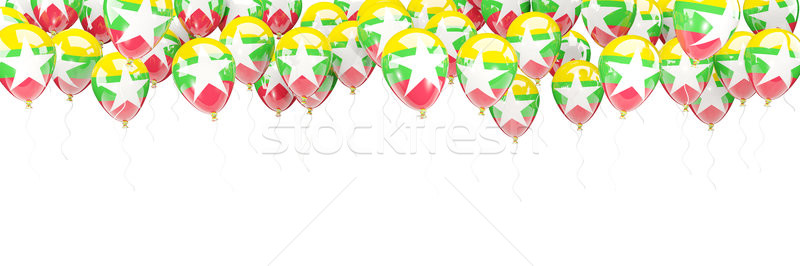 Balloons frame with flag of myanmar Stock photo © MikhailMishchenko