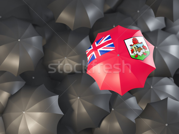 Stock photo: Umbrella with flag of bermuda