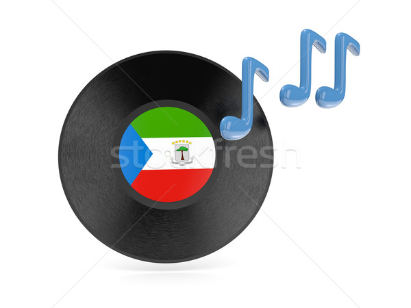 Vinyl disk with flag of equatorial guinea Stock photo © MikhailMishchenko