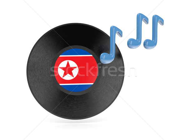 Vinyl disk with flag of north korea Stock photo © MikhailMishchenko