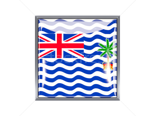 Square icon with flag of british indian ocean territory Stock photo © MikhailMishchenko