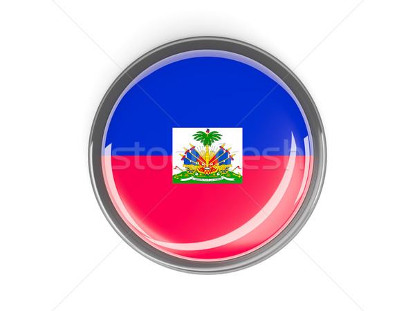 Stockfoto: Knop · vlag · Haïti · metaal · frame · reizen